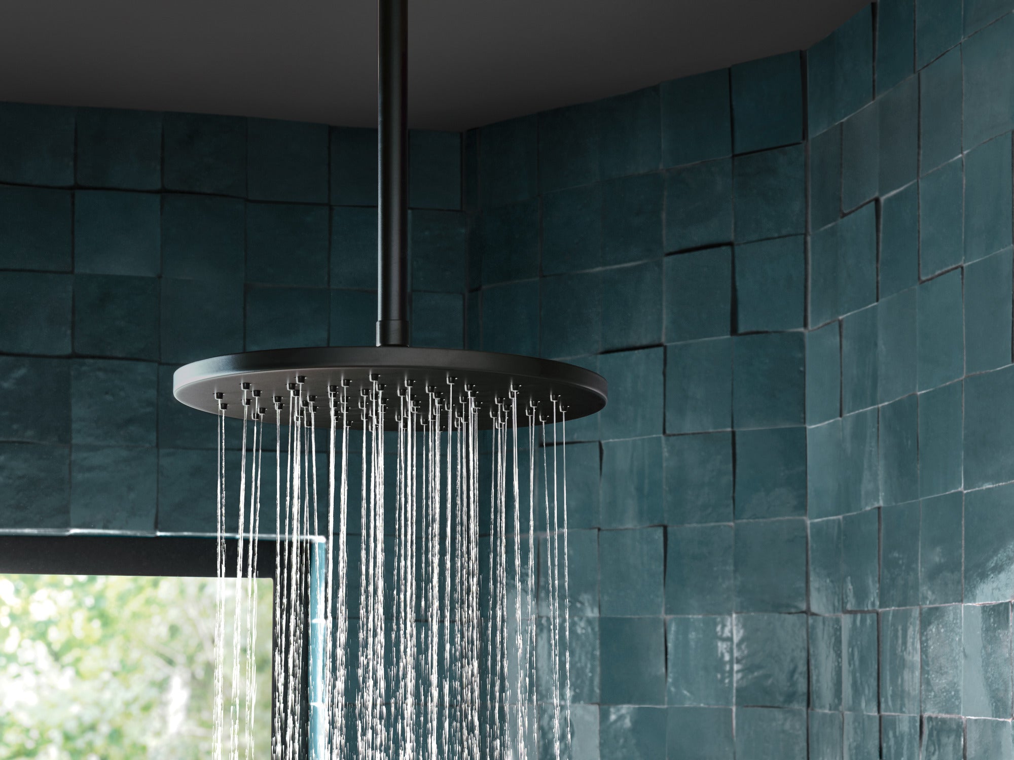 matte black shower arm and flange