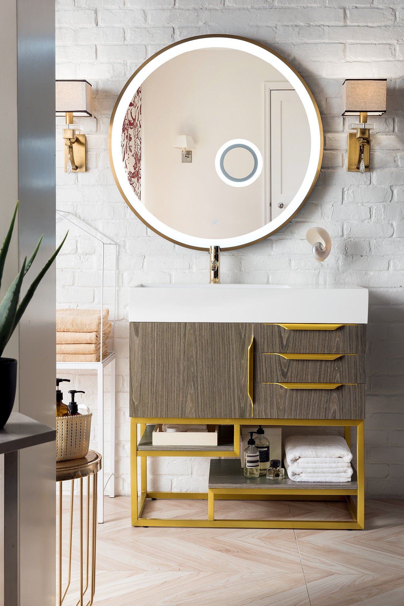 ash gray vanity