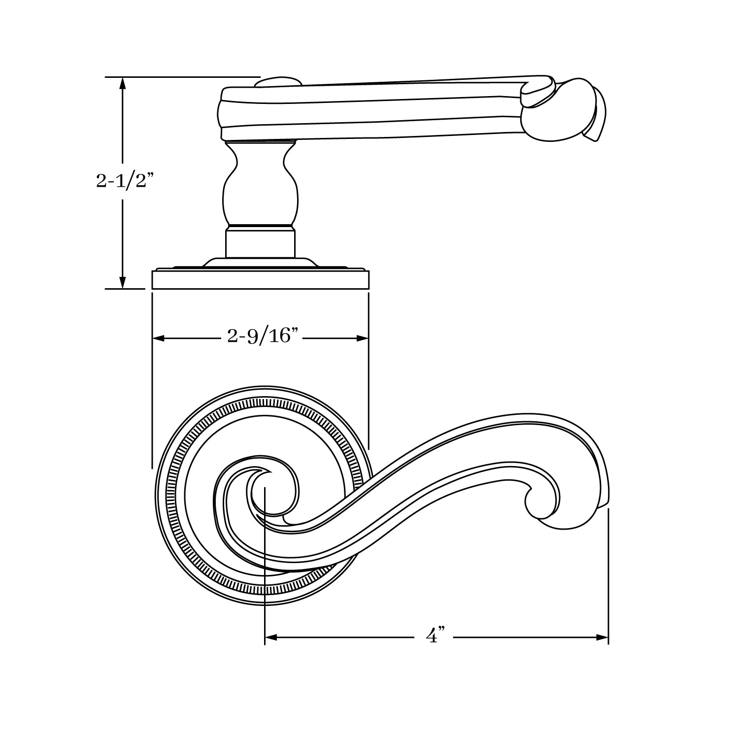interior lever set