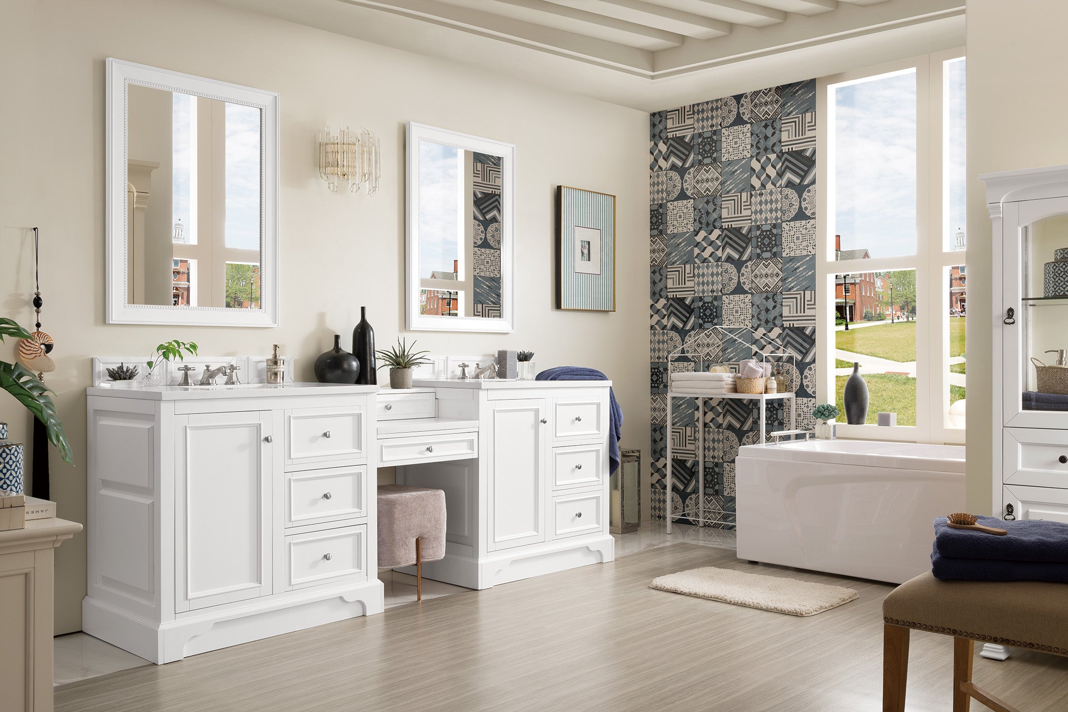 white zeus quartz top vanity
