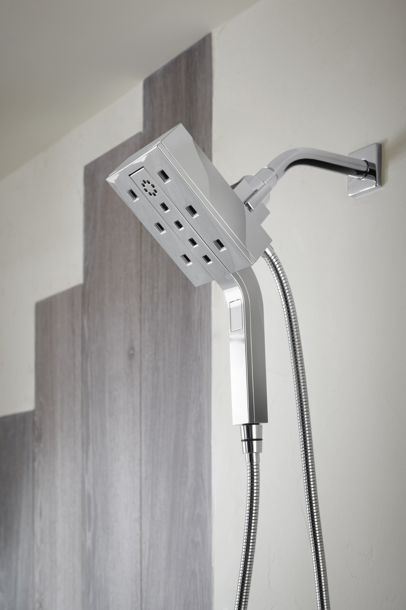 chrome shower arm and flange