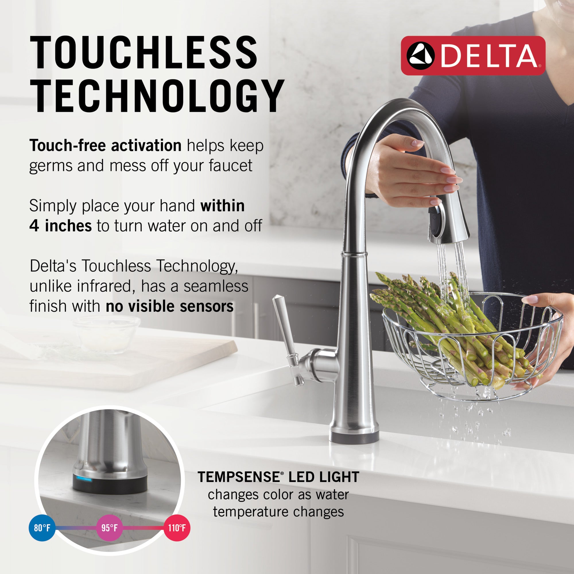 lumicoat arctic stainless kitchen faucet