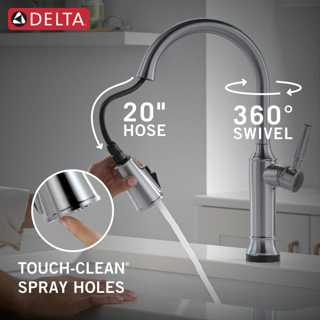 lumicoat arctic stainless kitchen faucet
