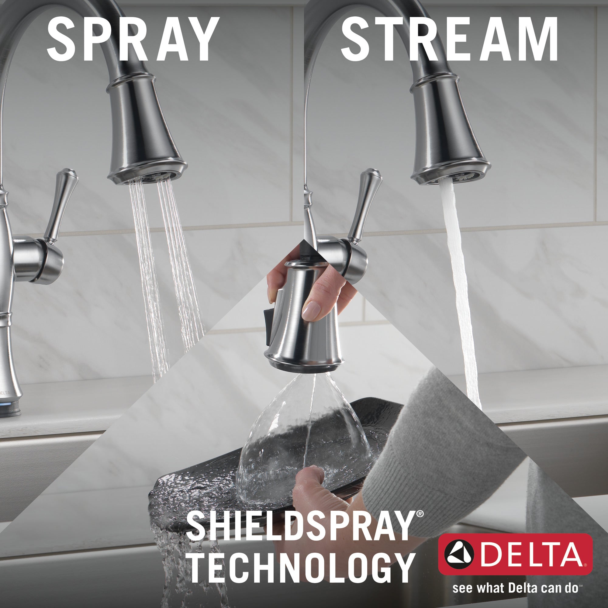 lumicoat arctic stainless kitchen faucet