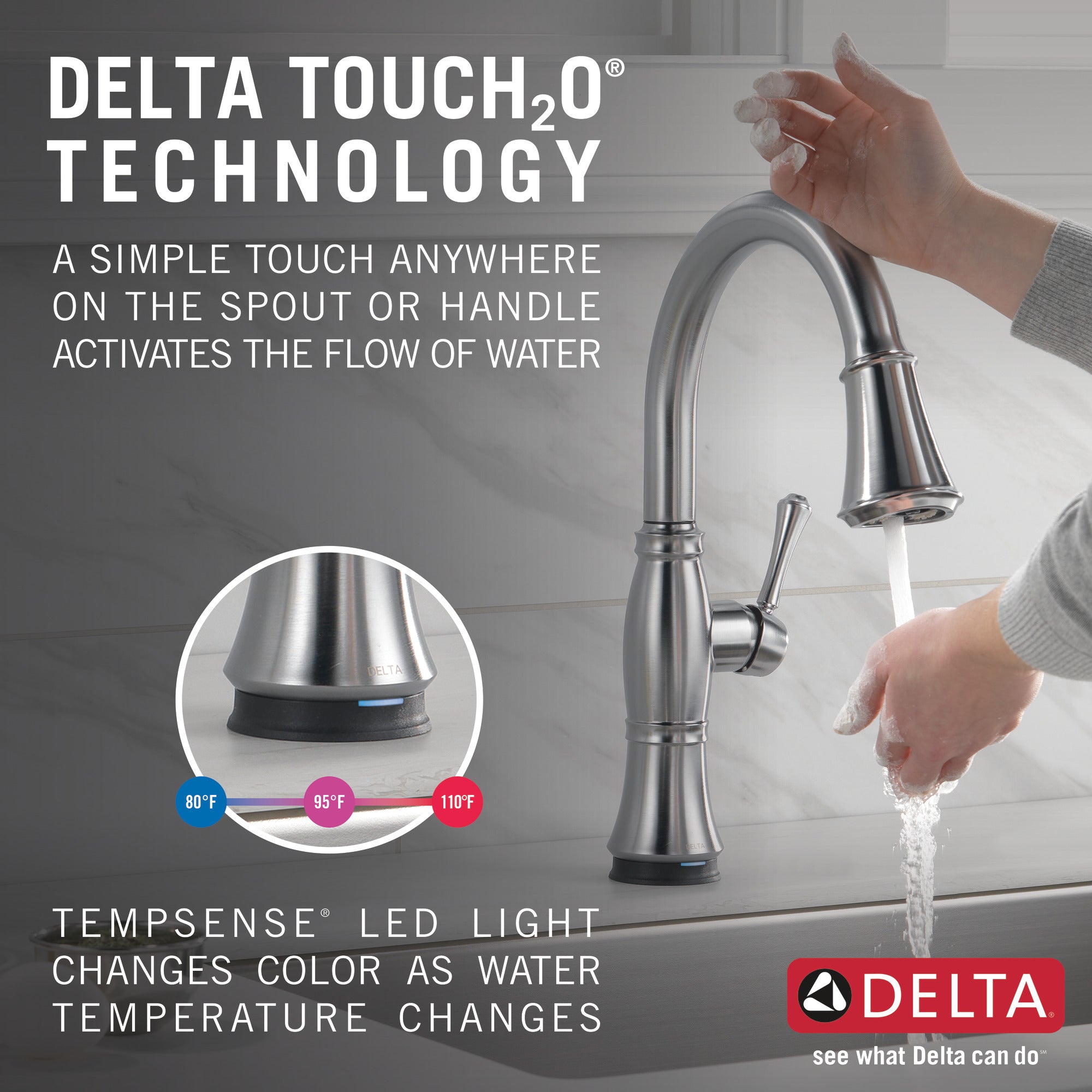 lumicoat arctic stainless kitchen faucet