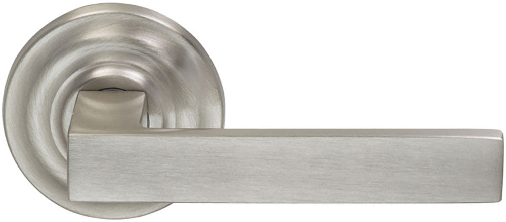 Omnia Prodigy Interior Modern Lever Latchset with Traditional Round Rose