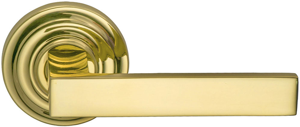 Omnia Prodigy Interior Modern Lever Latchset with Traditional Round Rose