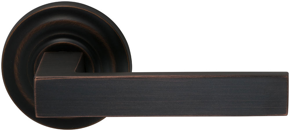 Omnia Prodigy Interior Modern Lever Latchset with Traditional Round Rose