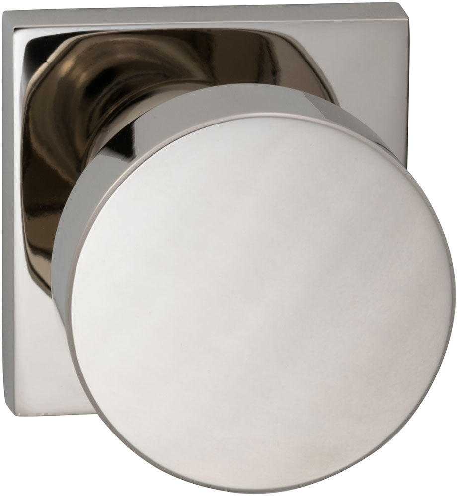 Omnia Prodigy Interior Modern Knob Latchset with Square Rose