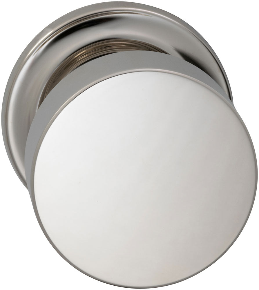 Omnia Prodigy Interior Modern Knob Latchset with Traditional Round Rose