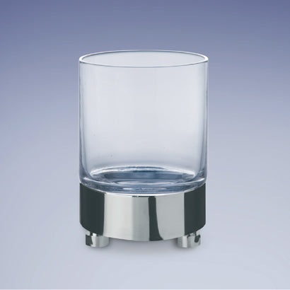 chrome glass tumbler