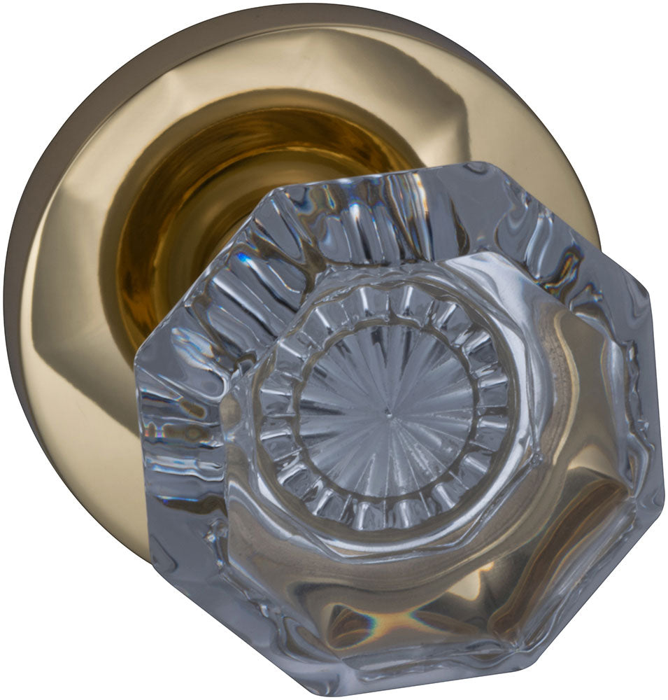 Omnia Prodigy Interior Traditional Knob Latchset with Modern Round Rose