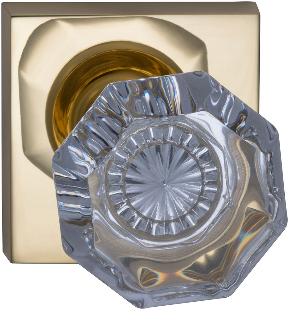 Omnia Prodigy Interior Traditional Knob Latchset with Square Rose