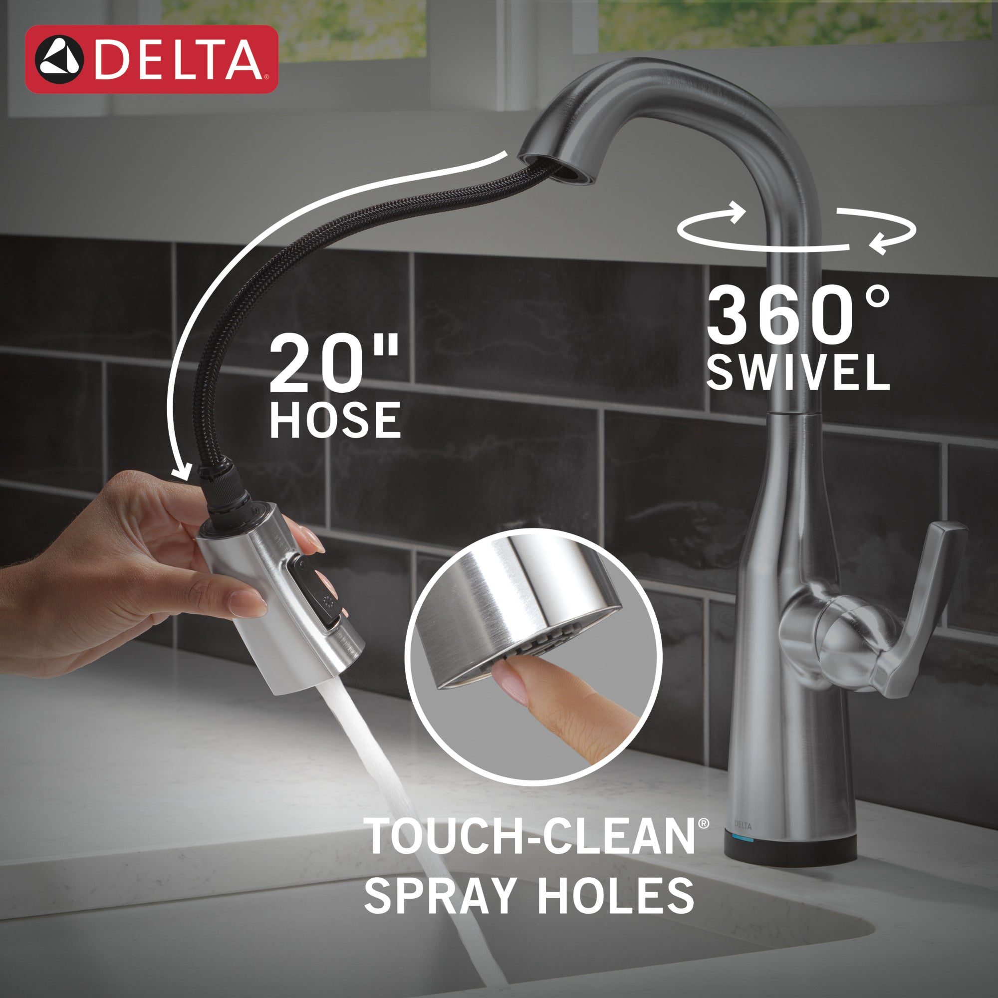 lumicoat arctic stainless kitchen faucet