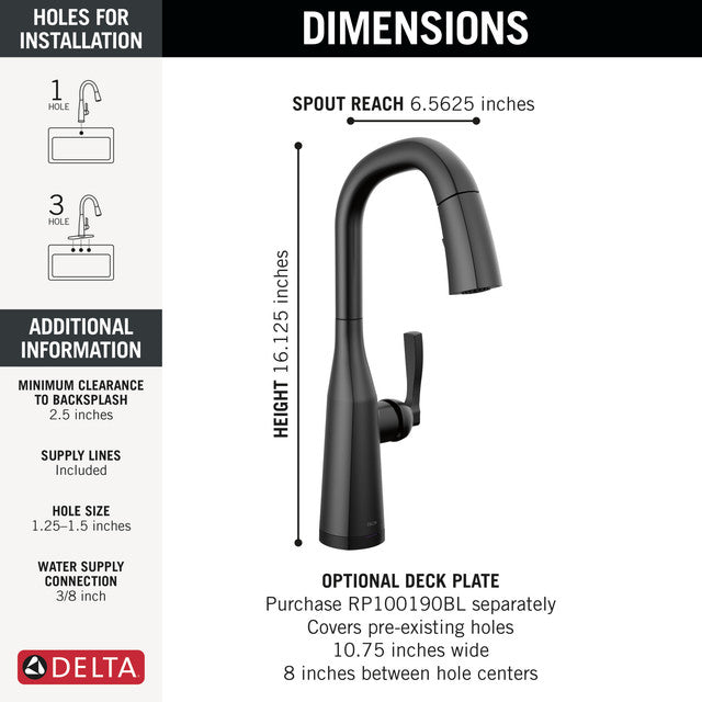 matte black kitchen faucet