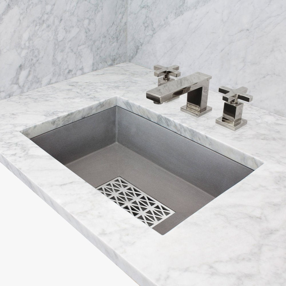 gray concrete sink