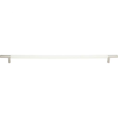Atlas Zanzibar White Appliance Pull 17 Inch Leather (c-c)
