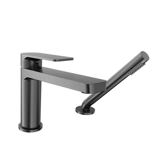 Baril Petite 2-Piece Deck Mount Tub Filler with Hand Shower