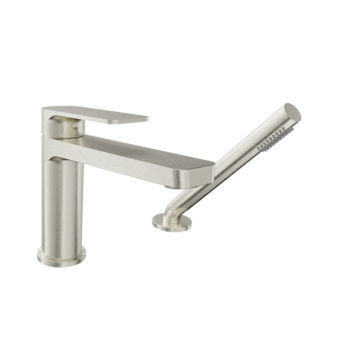 Baril Petite 2-Piece Deck Mount Tub Filler with Hand Shower