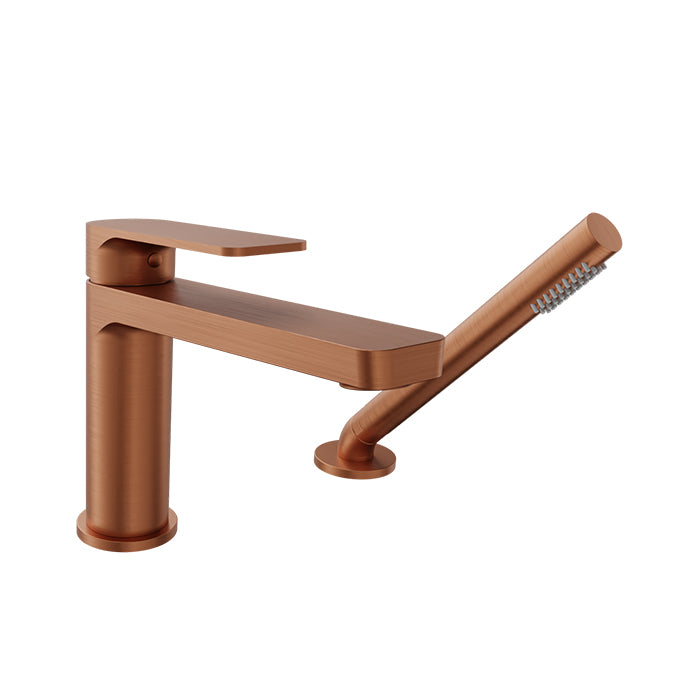 Baril Petite 2-Piece Deck Mount Tub Filler with Hand Shower