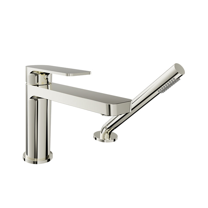 Baril Petite 2-Piece Deck Mount Tub Filler with Hand Shower