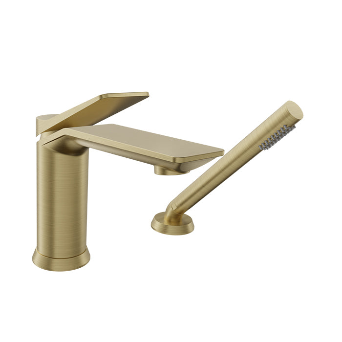 Baril Profile 2-Piece Deck Mount Tub Filler with Hand Shower