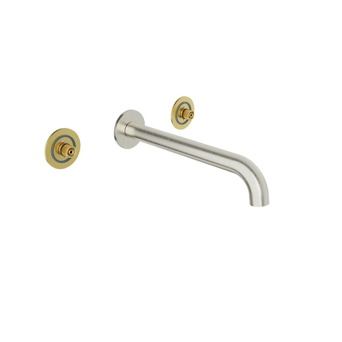 Baril Air Wall Mounted 8 inch C/C Lavatory Faucet - Drain Not Included (Without Handle)