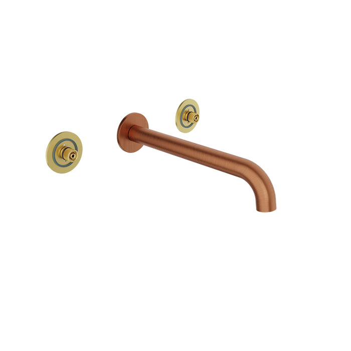 Baril Air Wall Mounted 8 inch C/C Lavatory Faucet - Drain Not Included (Without Handle)