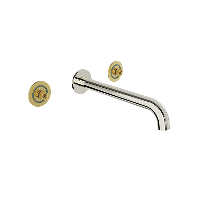 Baril Air Wall Mounted 8 inch C/C Lavatory Faucet - Drain Not Included (Without Handle)