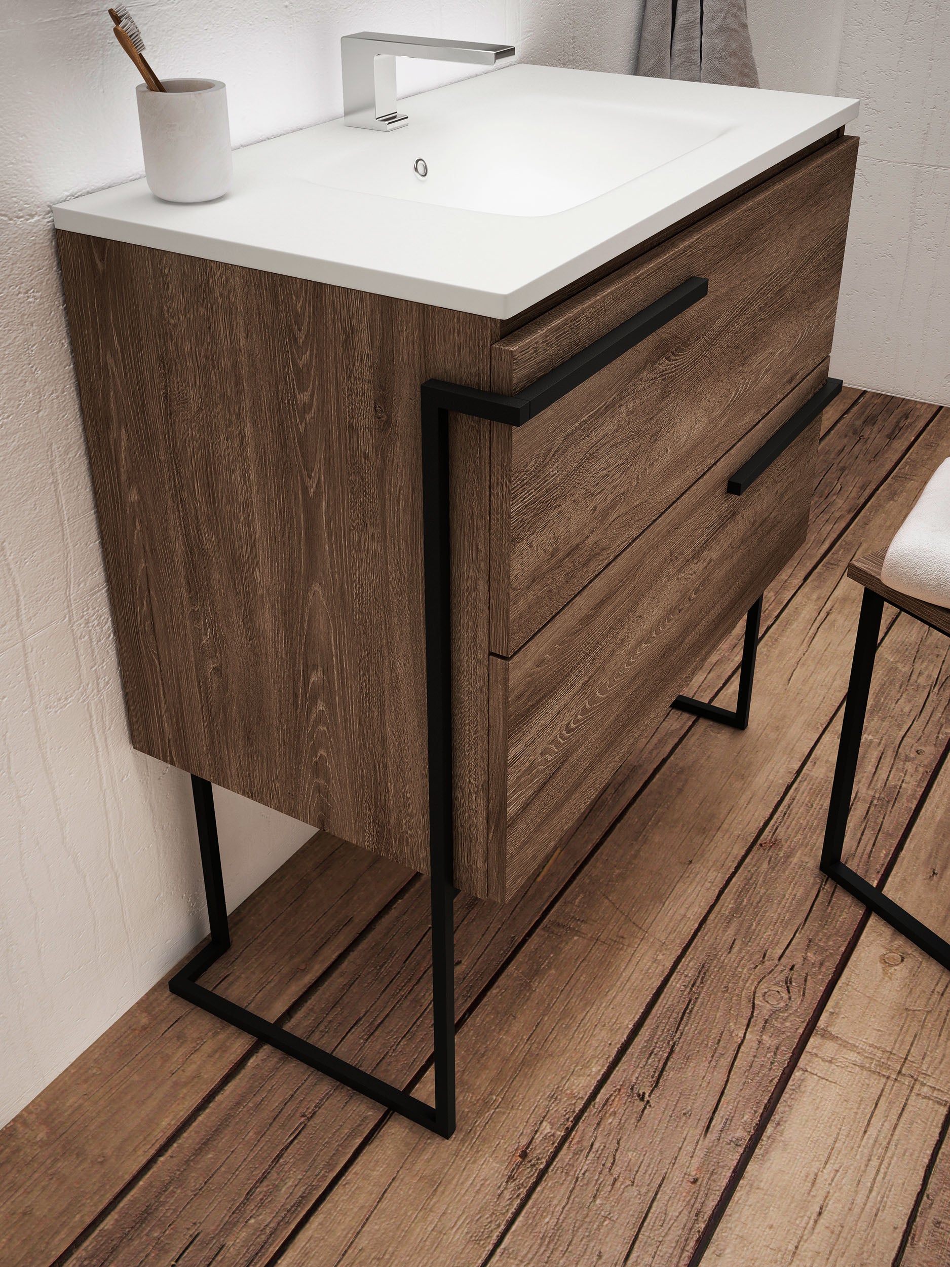 dark walnut vanity
