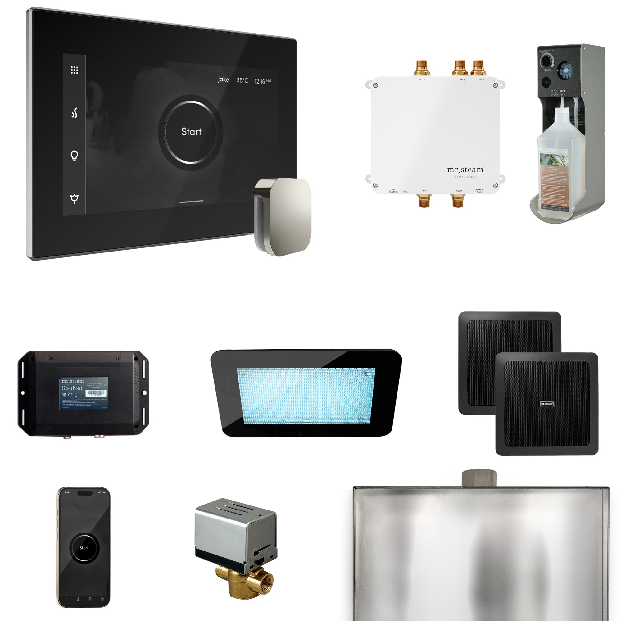 black - polished chrome control package