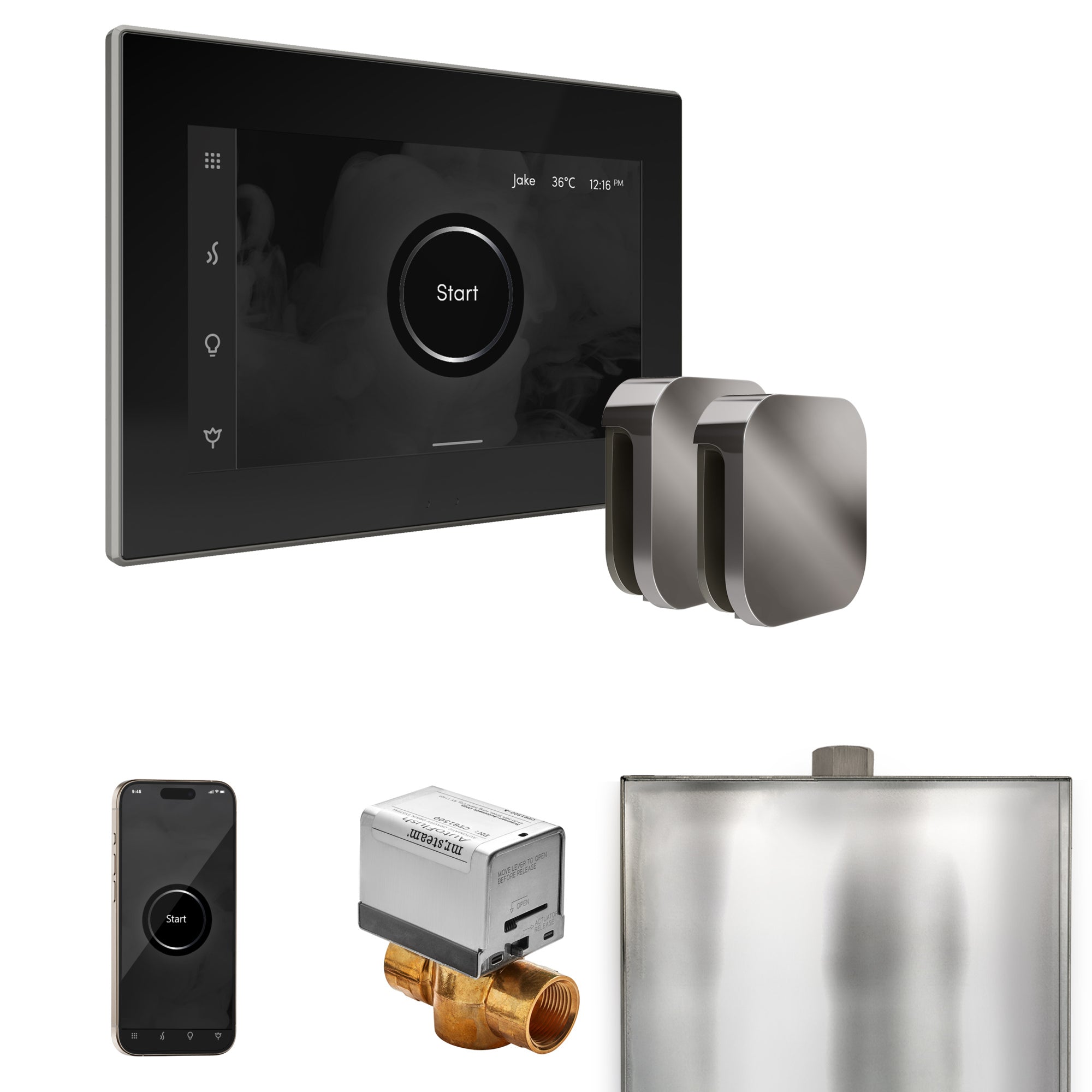 Mr Steam XButler Max Steam Shower Control Package with iSteamX Control and Steamhead