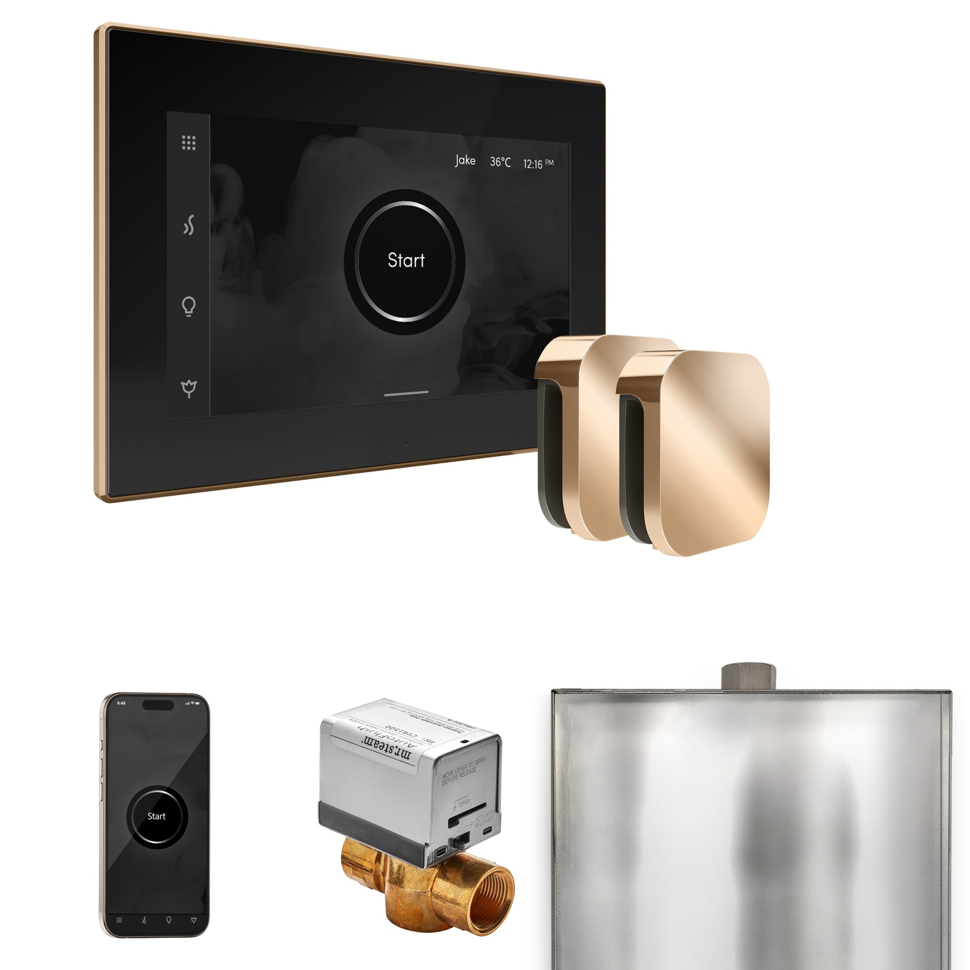 Mr Steam XButler Max Steam Shower Control Package with iSteamX Control and Steamhead