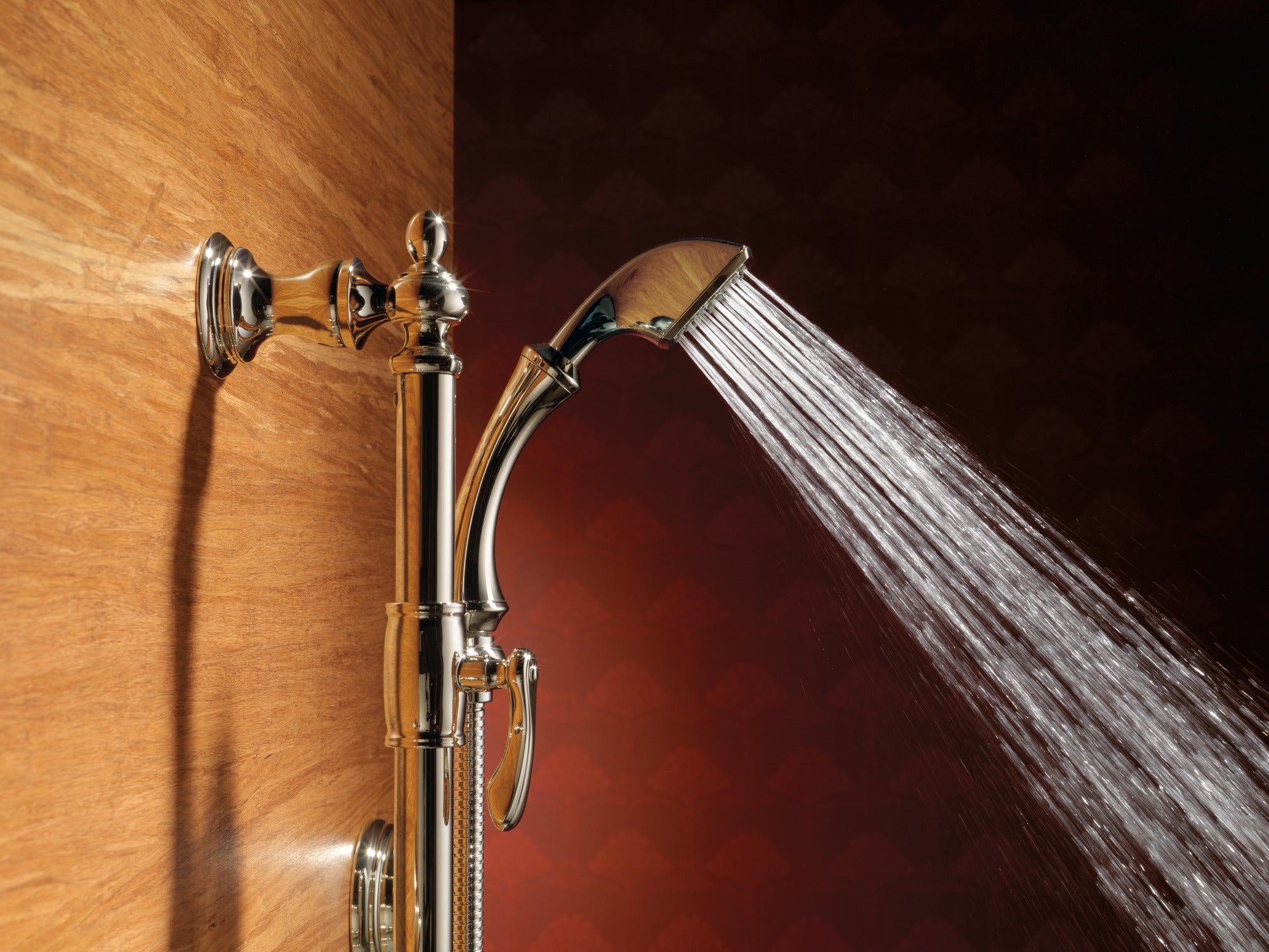 polished nickel hand shower