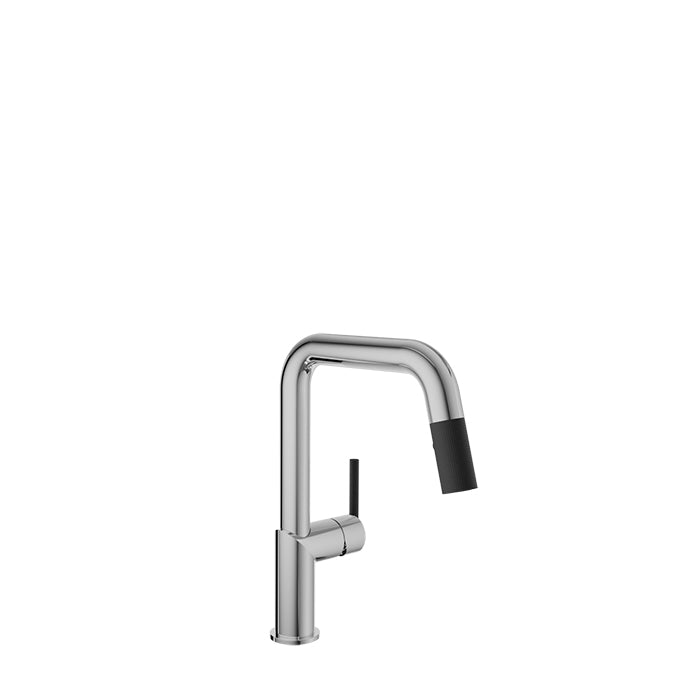 Baril Vision Single Hole Kitchen Faucet with 2-Function Pull-Down Spray