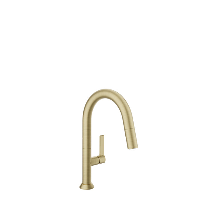 Baril Arte Single Hole Bar/Prep Kitchen Faucet with 2-Function Pull-Down Spray