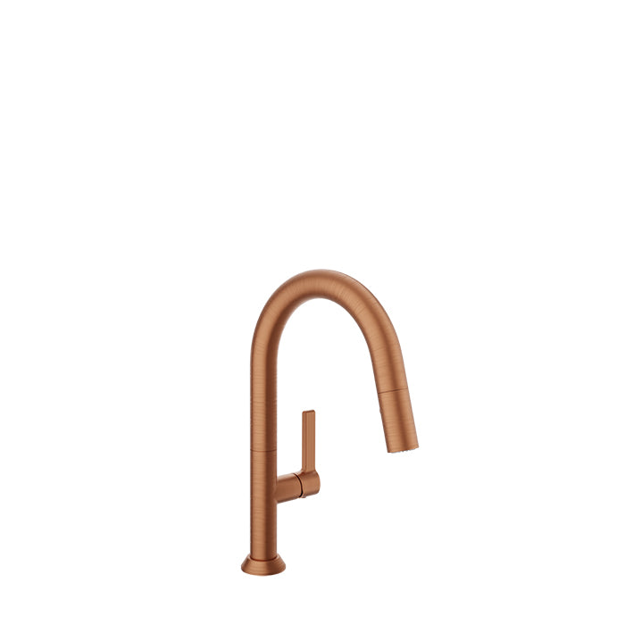 Baril Arte Single Hole Bar/Prep Kitchen Faucet with 2-Function Pull-Down Spray