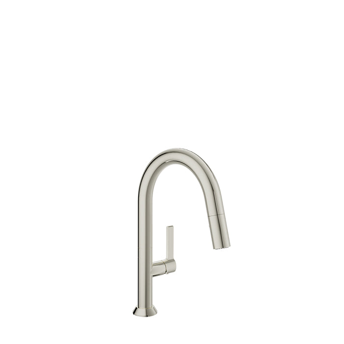 Baril Arte Single Hole Bar/Prep Kitchen Faucet with 2-Function Pull-Down Spray