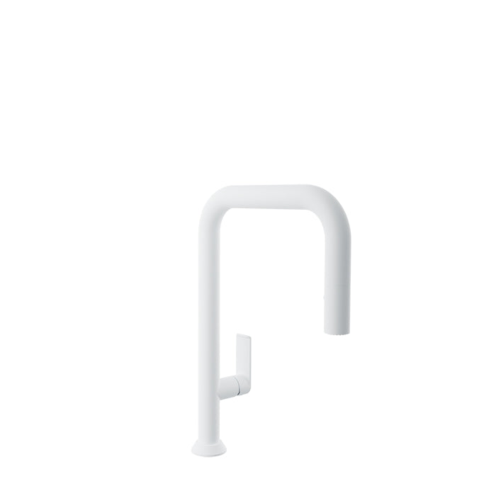 Baril Tube Single Hole Kitchen Faucet with 2-Function Pull-Down Spray
