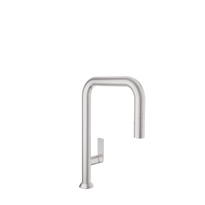 Baril Tube Single Hole Kitchen Faucet with 2-Function Pull-Down Spray