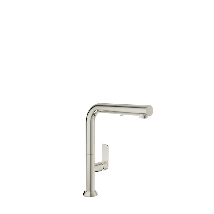 Baril Tube Single Hole Kitchen Faucet with 2-Function Pull-Out Spray