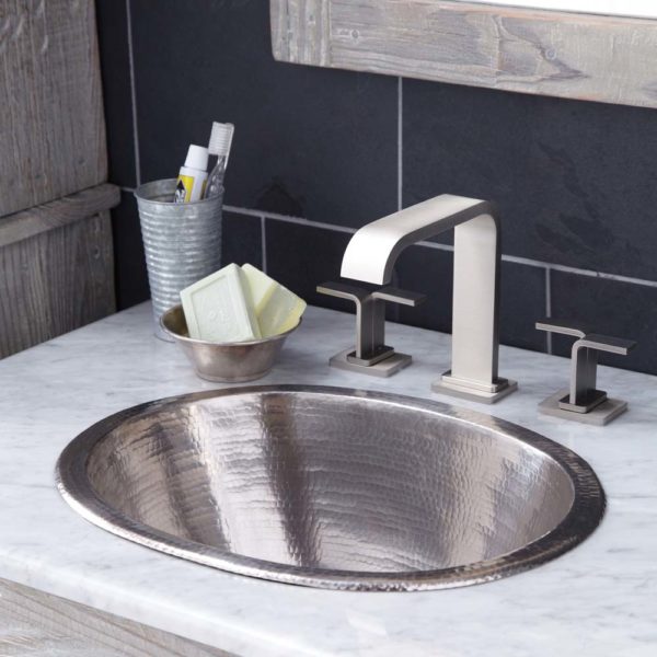brushed nickel sink