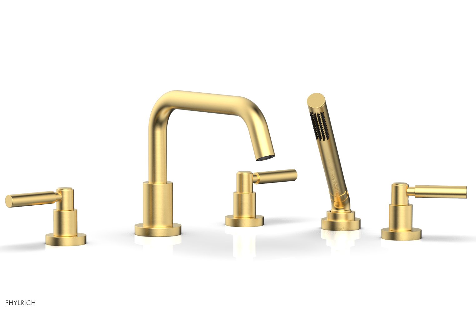 Phylrich BASIC Deck Tub Set with Hand Shower - Lever Handles