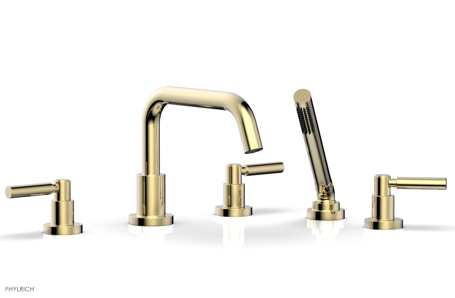 Phylrich BASIC Deck Tub Set with Hand Shower - Lever Handles