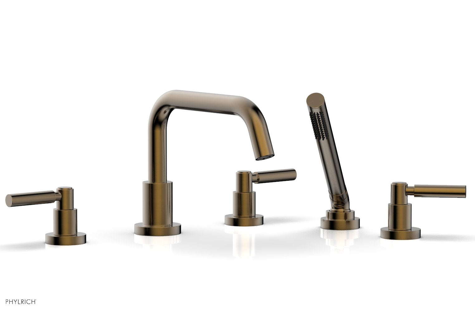 Phylrich BASIC Deck Tub Set with Hand Shower - Lever Handles