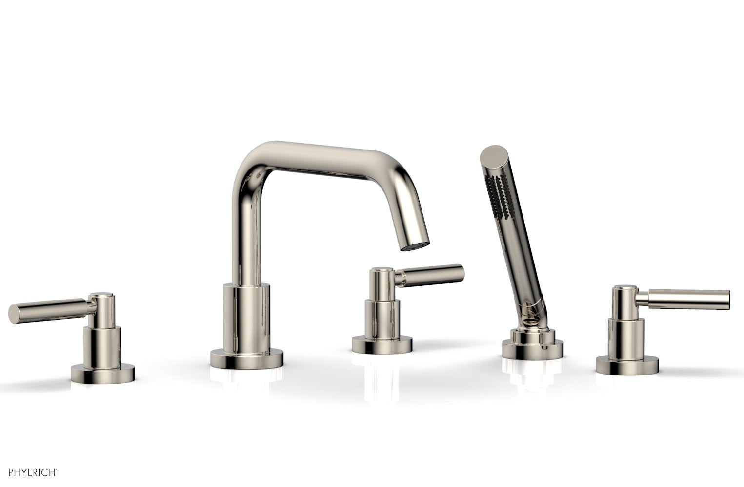Phylrich BASIC Deck Tub Set with Hand Shower - Lever Handles