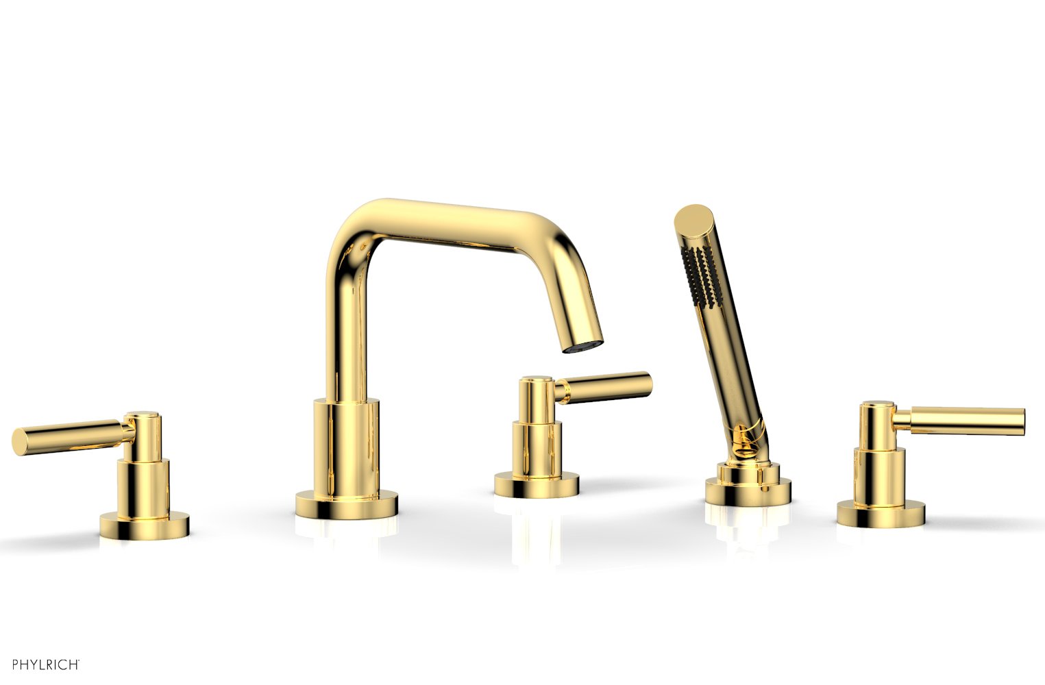Phylrich BASIC Deck Tub Set with Hand Shower - Lever Handles