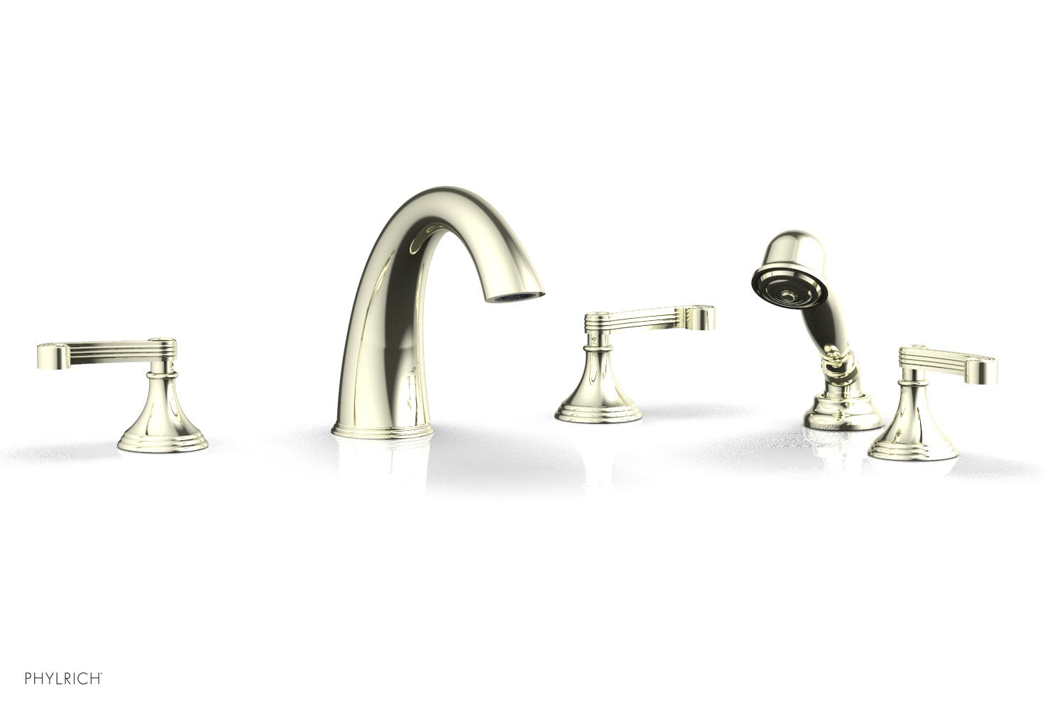 Phylrich 3RING Deck Tub Set with Hand Shower