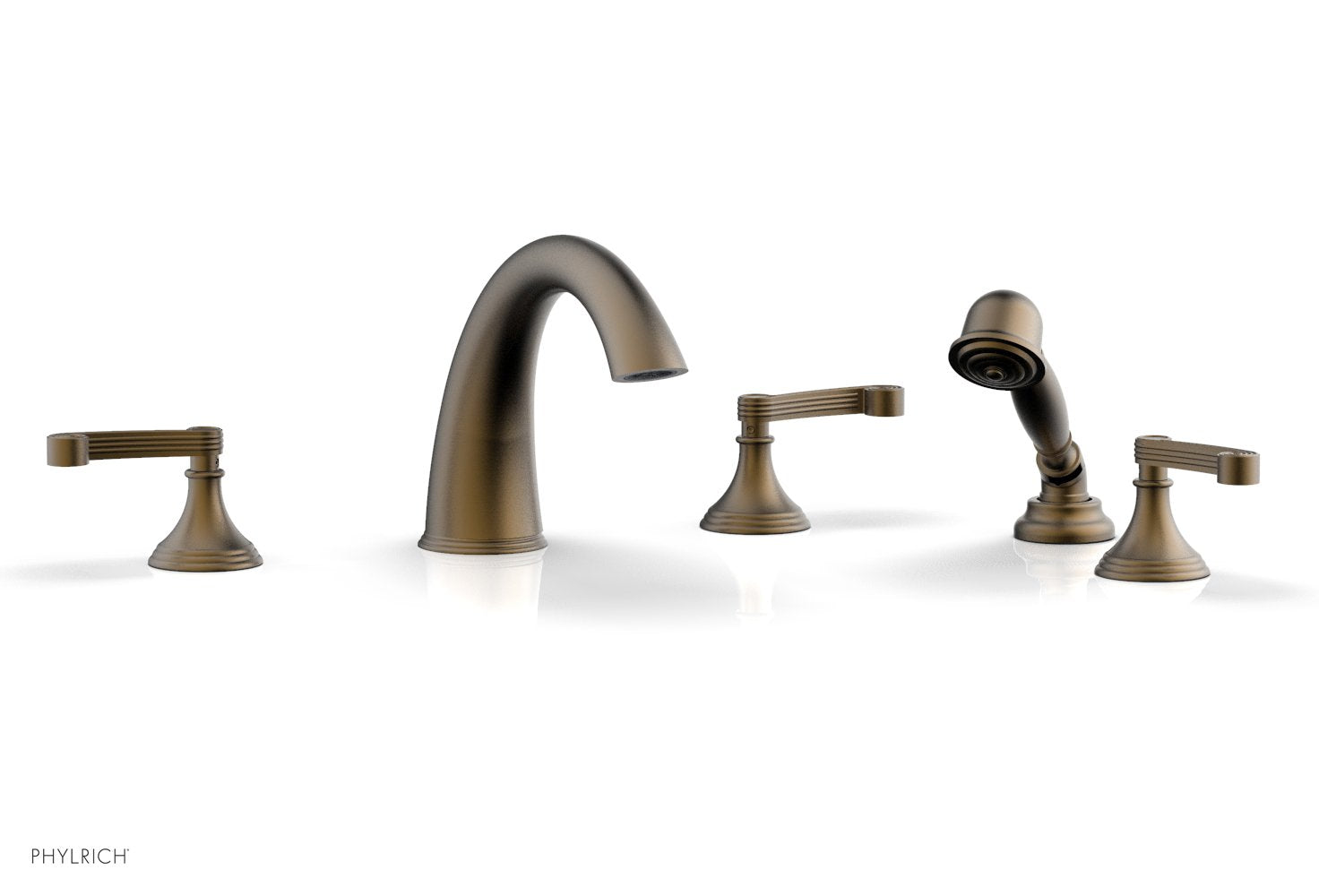 Phylrich 3RING Deck Tub Set with Hand Shower
