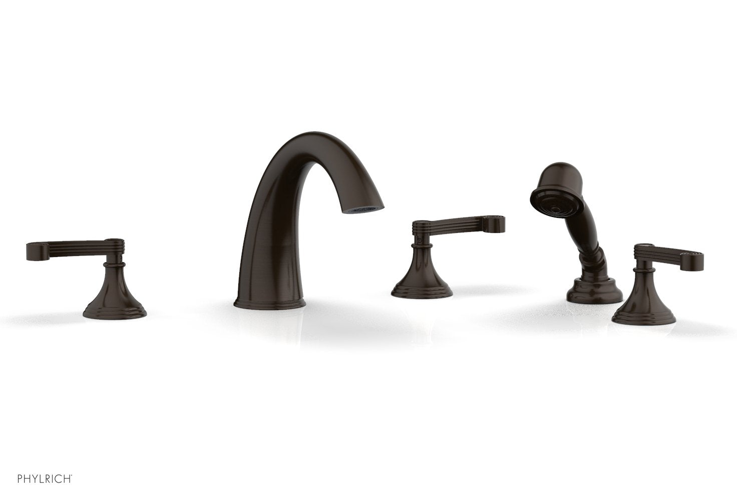 Phylrich 3RING Deck Tub Set with Hand Shower